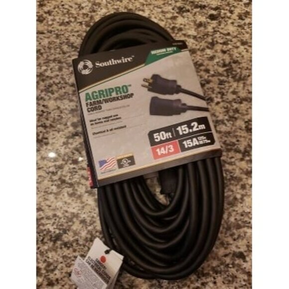 New Medium Duty Extension Cord, 50Ft, 14 Gauge, 3 Conductor - Picture 1 of 1